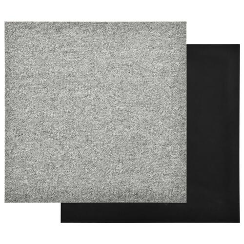 Tæppefliser 20 stk. 5 m² 50x50 cm lysegrå