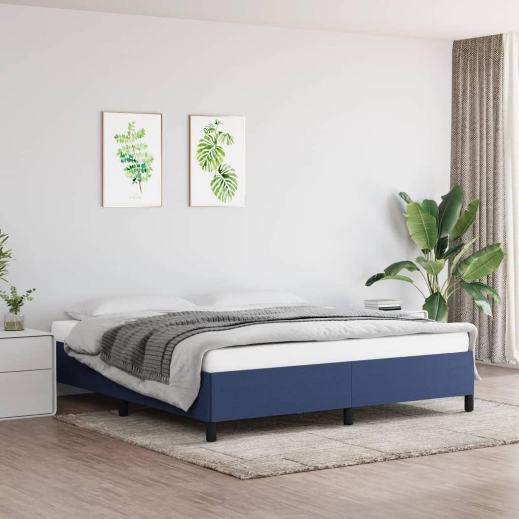 Sengeramme uden madras 160x200 cm stof blå