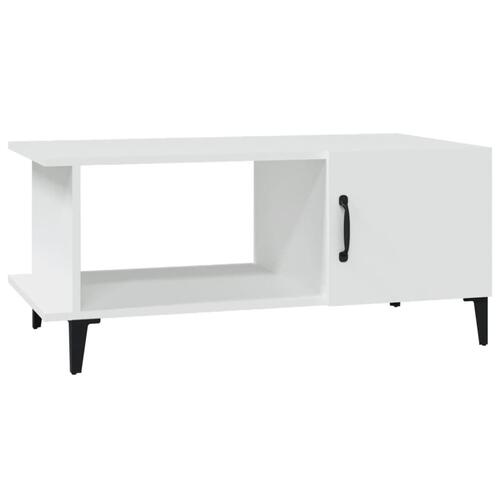 Sofabord 90x50x40 cm konstrueret træ hvid