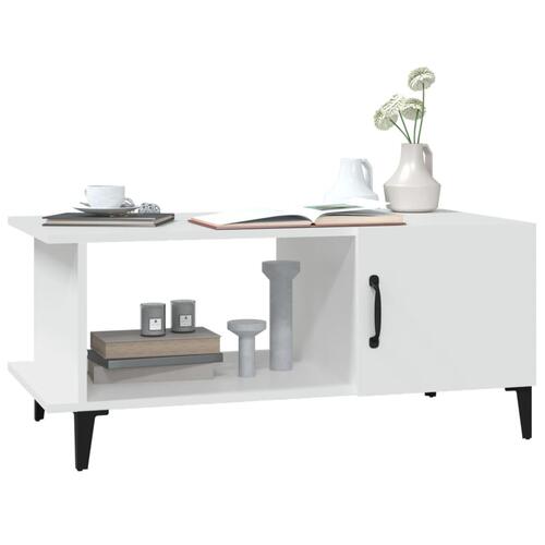 Sofabord 90x50x40 cm konstrueret træ hvid