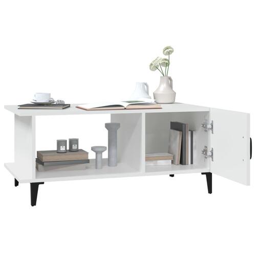 Sofabord 90x50x40 cm konstrueret træ hvid