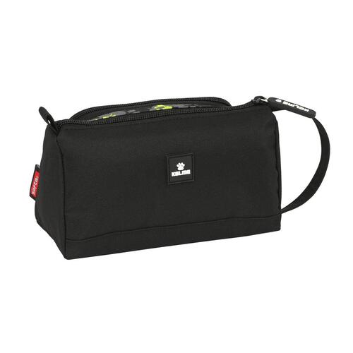 Penalhus med Tilbehør Kelme Jungle Sort Grå Lime 20 x 11 x 8.5 cm (32 Dele)