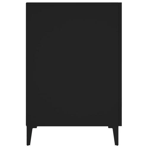 Skrivebord 140x50x75 cm konstrueret træ sort