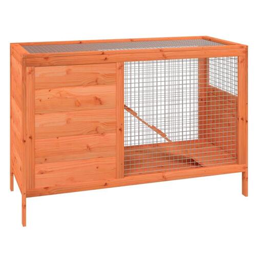 Kaninbur 103x44x69,5 cm massivt fyrretræ brun