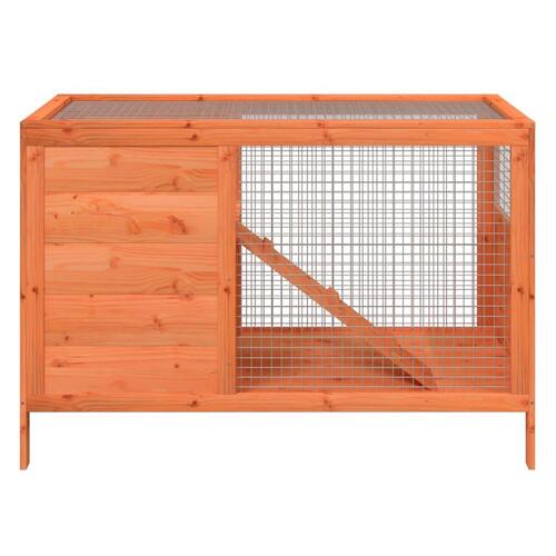Kaninbur 103x44x69,5 cm massivt fyrretræ brun