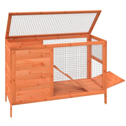 Kaninbur 103x44x69,5 cm massivt fyrretræ brun