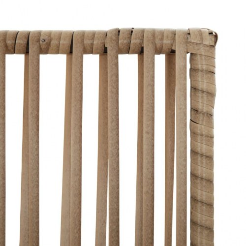 Rumdeler med 6 paneler i polyrattan - beige, foldbar
