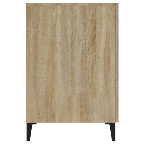 Skrivebord 140x50x75 cm konstrueret træ sonoma-eg
