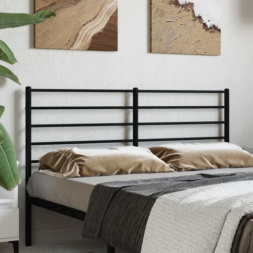 Sengegavl 150 cm metal sort