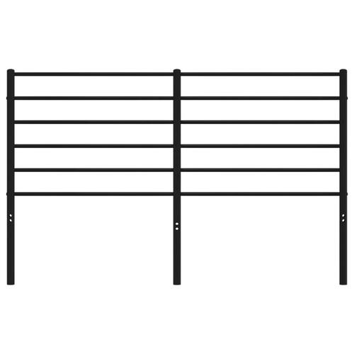 Sengegavl 150 cm metal sort