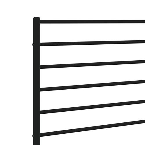 Sengegavl 150 cm metal sort