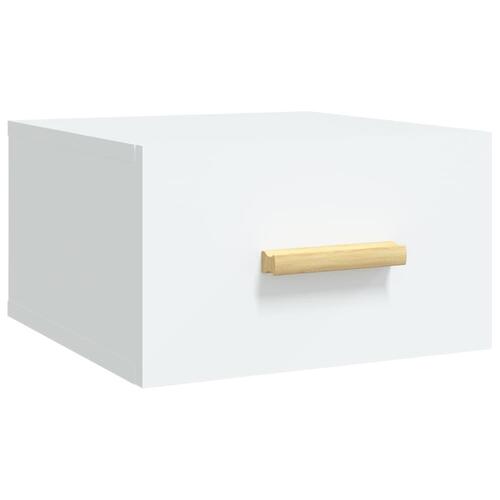 Væghængt sengebord 35x35x20 cm hvid