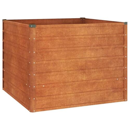Højbed 100x100x77 cm cortenstål rustfarvet