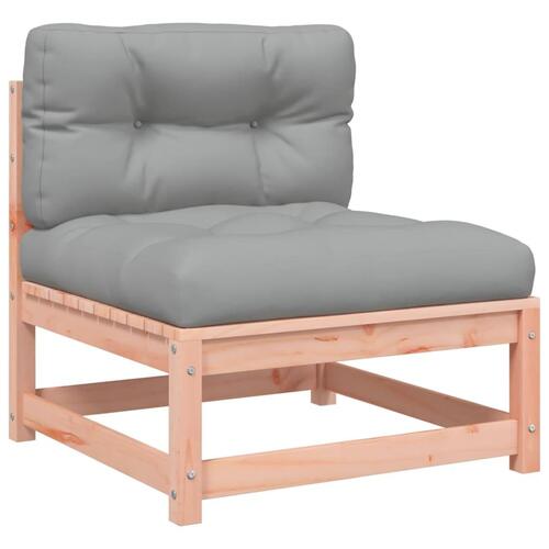 Sofa med hynder og fodskammel uden armlæn