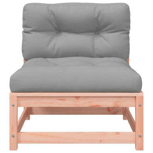 Sofa med hynder og fodskammel uden armlæn