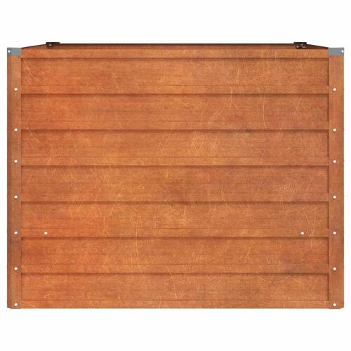Højbed 100x100x77 cm cortenstål rustfarvet