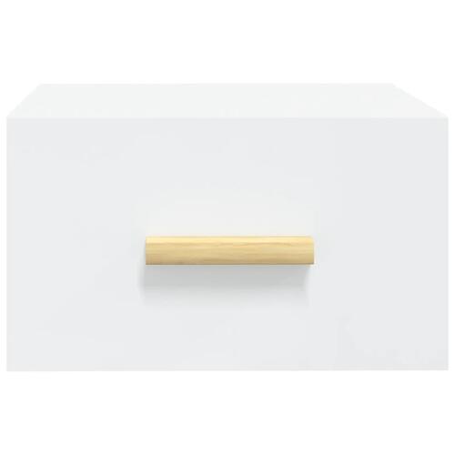 Væghængt sengebord 35x35x20 cm hvid