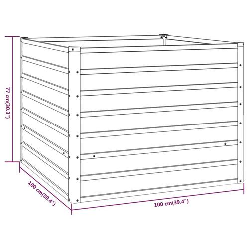 Højbed 100x100x77 cm cortenstål rustfarvet