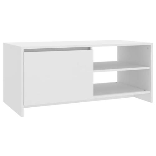 Sofabord 102x50x45 cm konstrueret træ hvid