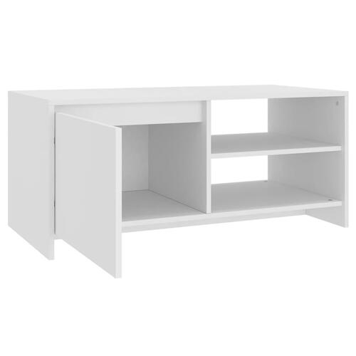 Sofabord 102x50x45 cm konstrueret træ hvid