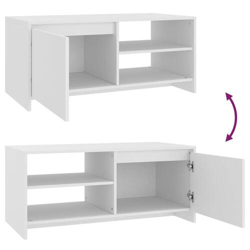 Sofabord 102x50x45 cm konstrueret træ hvid