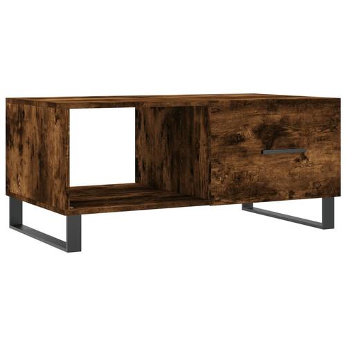 Sofabord 90x50x40 cm konstrueret træ røget egetræsfarve