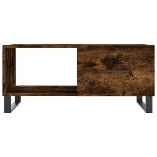 Sofabord 90x50x40 cm konstrueret træ røget egetræsfarve