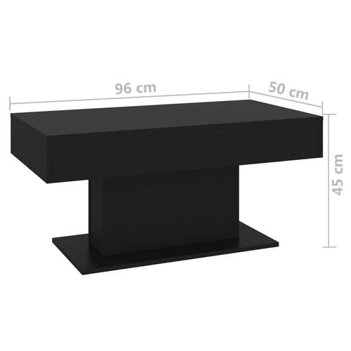 Sofabord 96x50x45 cm konstrueret sort