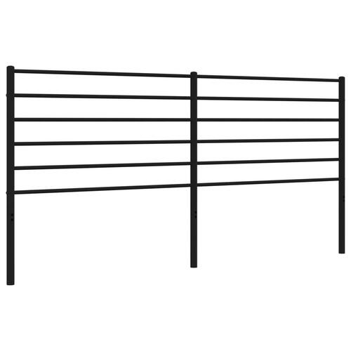 Sengegavl 180 cm metal sort