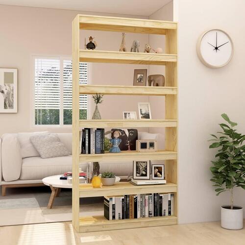 Bogreol/rumdeler 100x30x200 cm massivt fyrretræ