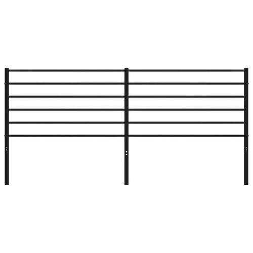 Sengegavl 180 cm metal sort