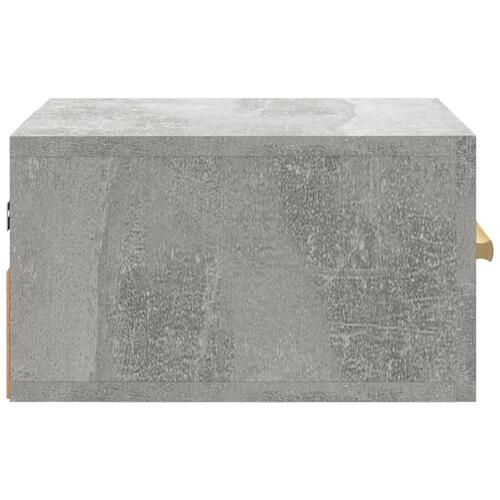 Væghængt sengebord 35x35x20 cm betongrå