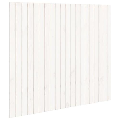 Sengegavl 127,5x3x110 cm massivt fyrretræ hvid