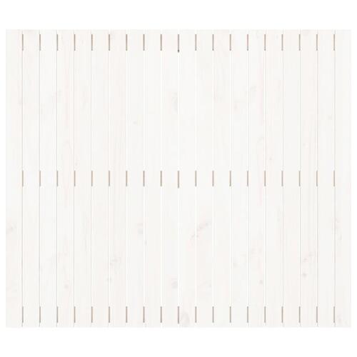 Sengegavl 127,5x3x110 cm massivt fyrretræ hvid