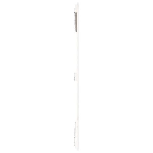 Sengegavl 127,5x3x110 cm massivt fyrretræ hvid
