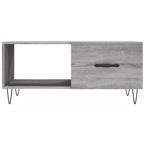 Sofabord 90x50x40 cm konstrueret træ grå sonoma-eg