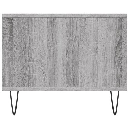 Sofabord 90x50x40 cm konstrueret træ grå sonoma-eg