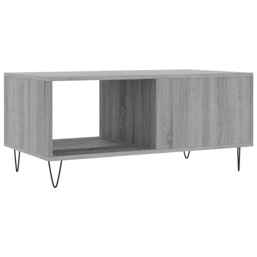 Sofabord 90x50x40 cm konstrueret træ grå sonoma-eg