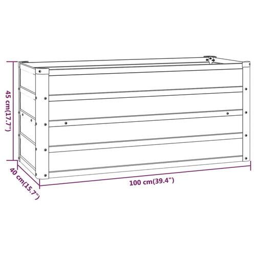 Højbed 100x40x45 cm cortenstål rustfarvet
