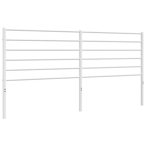 Sengegavl 180 cm metal hvid