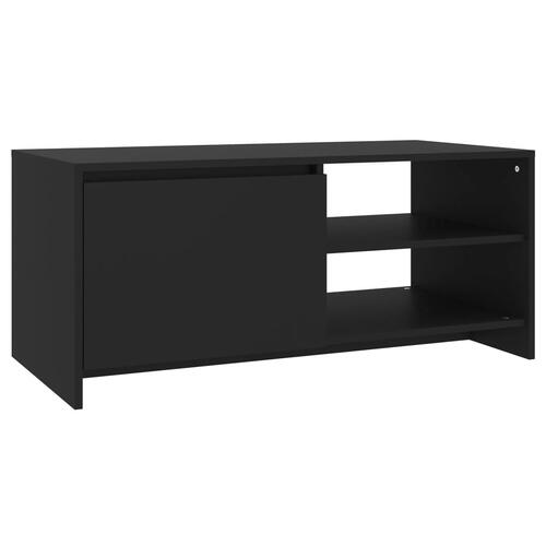 Sofabord 102x50x45 cm konstrueret træ sort