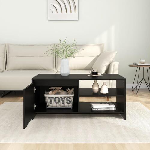 Sofabord 102x50x45 cm konstrueret træ sort