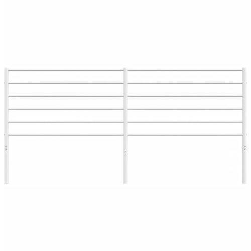 Sengegavl 180 cm metal hvid
