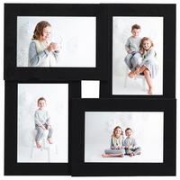 Billedramme til 4x(13x18 cm) billeder MDF sort