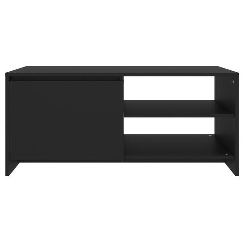 Sofabord 102x50x45 cm konstrueret træ sort