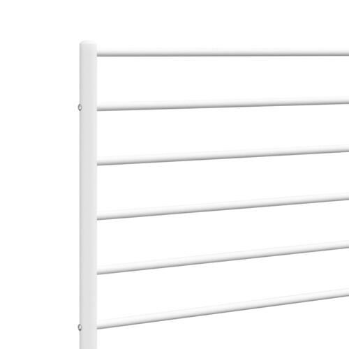 Sengegavl 180 cm metal hvid