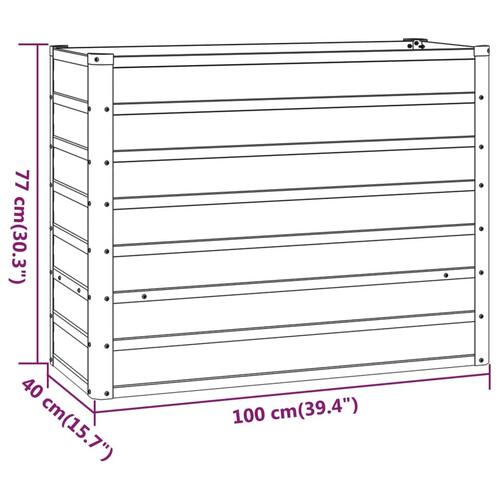 Højbed 100x40x77 cm cortenstål rustfarvet