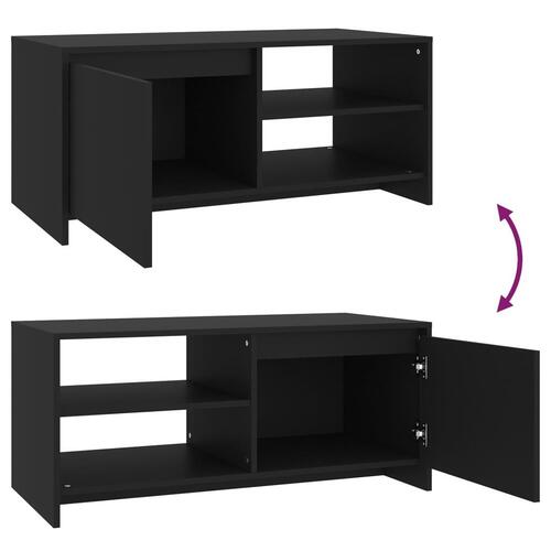 Sofabord 102x50x45 cm konstrueret træ sort
