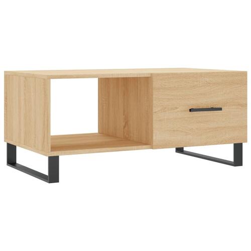 Sofabord 90x50x40 cm konstrueret træ sonoma-eg