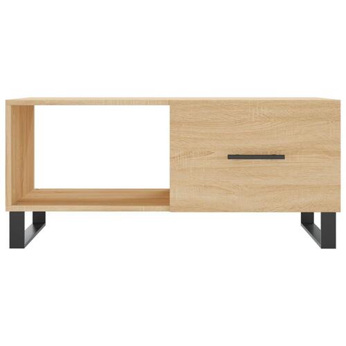 Sofabord 90x50x40 cm konstrueret træ sonoma-eg